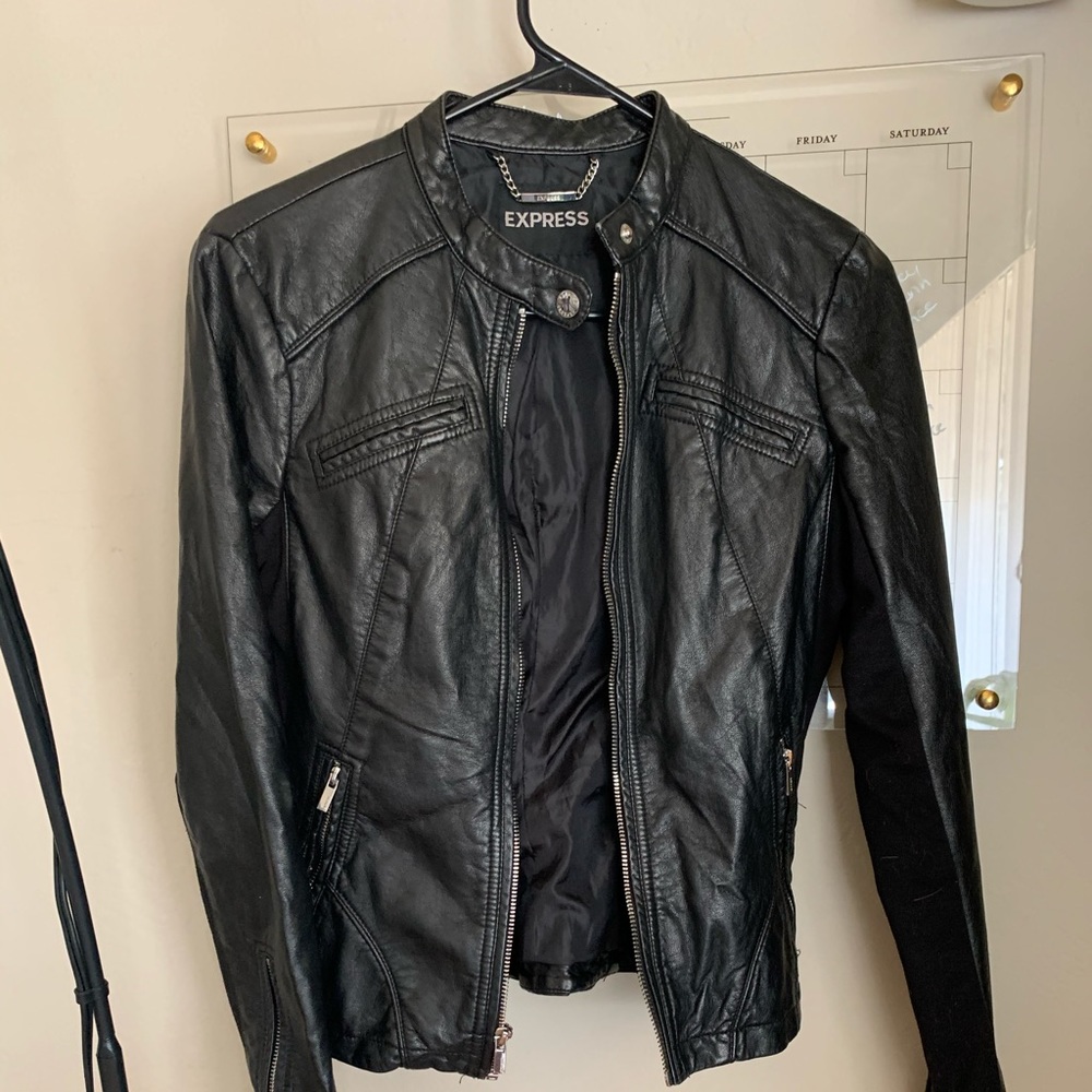 Faux-leather jacket from Express.